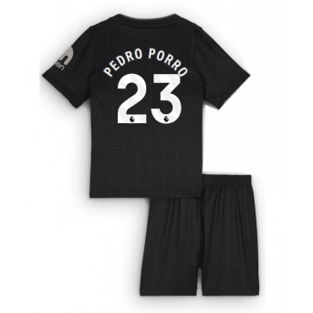 Billige Fotballdrakt Tottenham Hotspur Pedro Porro #23 Replika Bortedraktsett Barn 2025-26 Kortermet (med bukser)